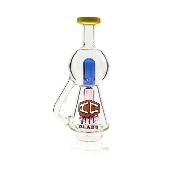 IC Glass CARTA Top Dual Perk Recycler - Pink