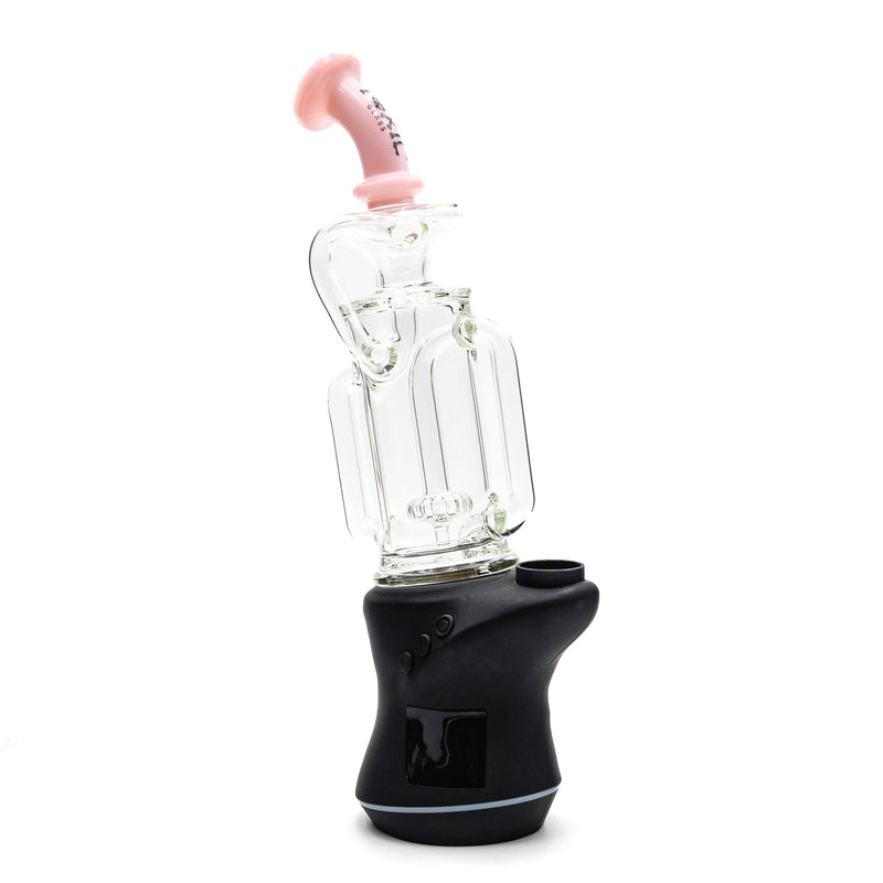 Toxic Glass Disc Perc Recycler CARTA Glass Top Slime Pink